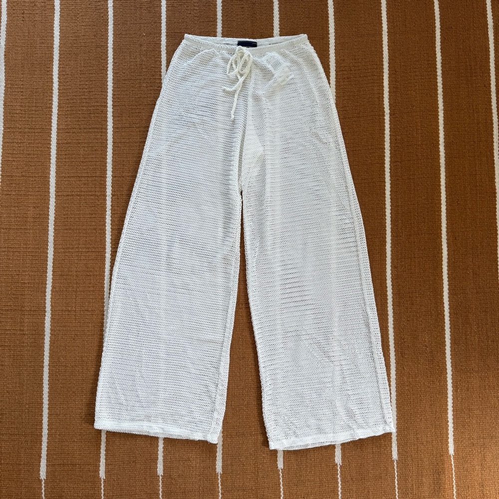 NWT Jordan Taylor Mesh Wide Leg Pants Swim Coverup Made in USA